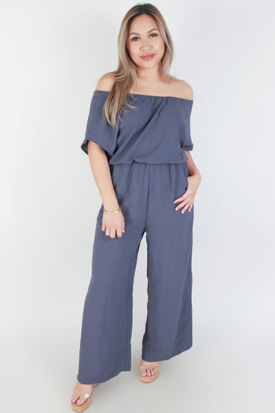 Jeans Warehouse Hawaii - SOLID JUMPERS - OFF SHOULDER JUMPSUIT | By GILLI