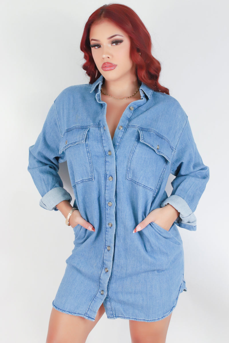 Jeans Warehouse Hawaii - SOLID CASUAL WOVEN DRESSES - NEED TO KNOW DRESS | By BARON DISTRIBUTORS