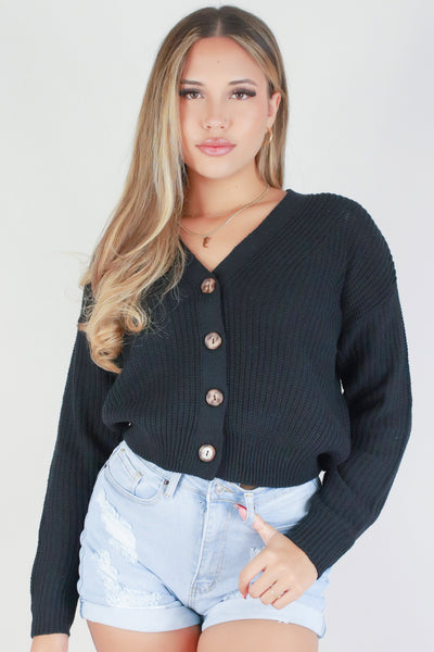 Jeans Warehouse Hawaii - SOLID LONG SLV CARDIGANS - WAKE ME UP SWEATER | By AMBIANCE APPAREL