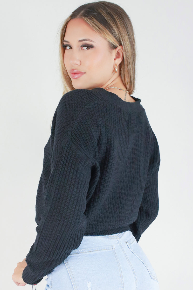 Jeans Warehouse Hawaii - SOLID LONG SLV CARDIGANS - WAKE ME UP SWEATER | By AMBIANCE APPAREL