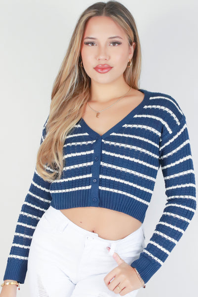 Jeans Warehouse Hawaii - SOLID LONG SLV CARDIGANS - SHORT AND SWEET SWEATER | By IKEDDI IMPORTS