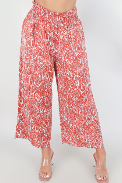 Jeans Warehouse Hawaii - PRINT WOVEN CAPRI'S - LEAVE A MESSAGE CAPRI PANTS | By PAPERMOON/ B_ENVIED