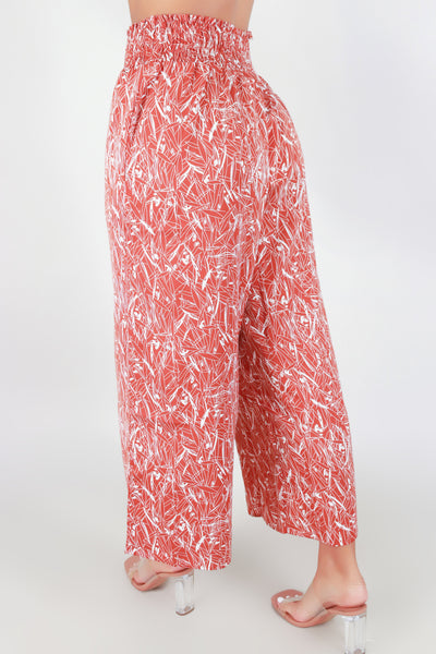 Jeans Warehouse Hawaii - PRINT WOVEN CAPRI'S - LEAVE A MESSAGE CAPRI PANTS | By PAPERMOON/ B_ENVIED