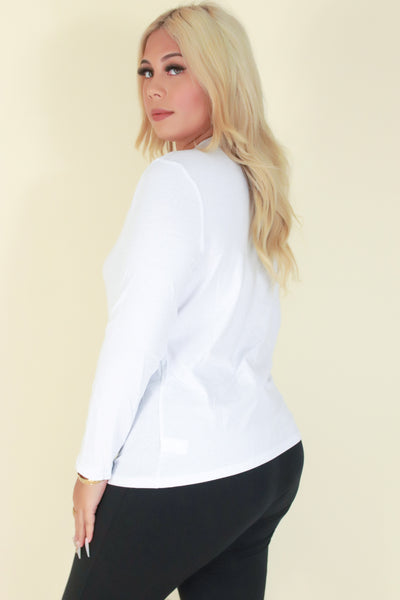 Jeans Warehouse Hawaii - PLUS BASIC LONG SLEEVE TEES - IT'S BASIC TOP | By AMBIANCE APPAREL