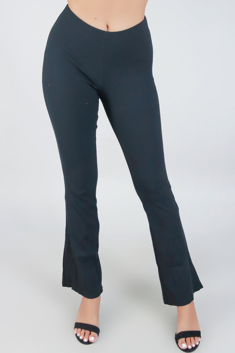 Jeans Warehouse Hawaii - SOLID KNIT PANTS - MOVE ON FLARED PANTS | By HEART & HIPS