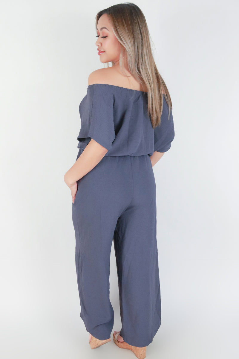 Jeans Warehouse Hawaii - SOLID JUMPERS - OFF SHOULDER JUMPSUIT | By GILLI