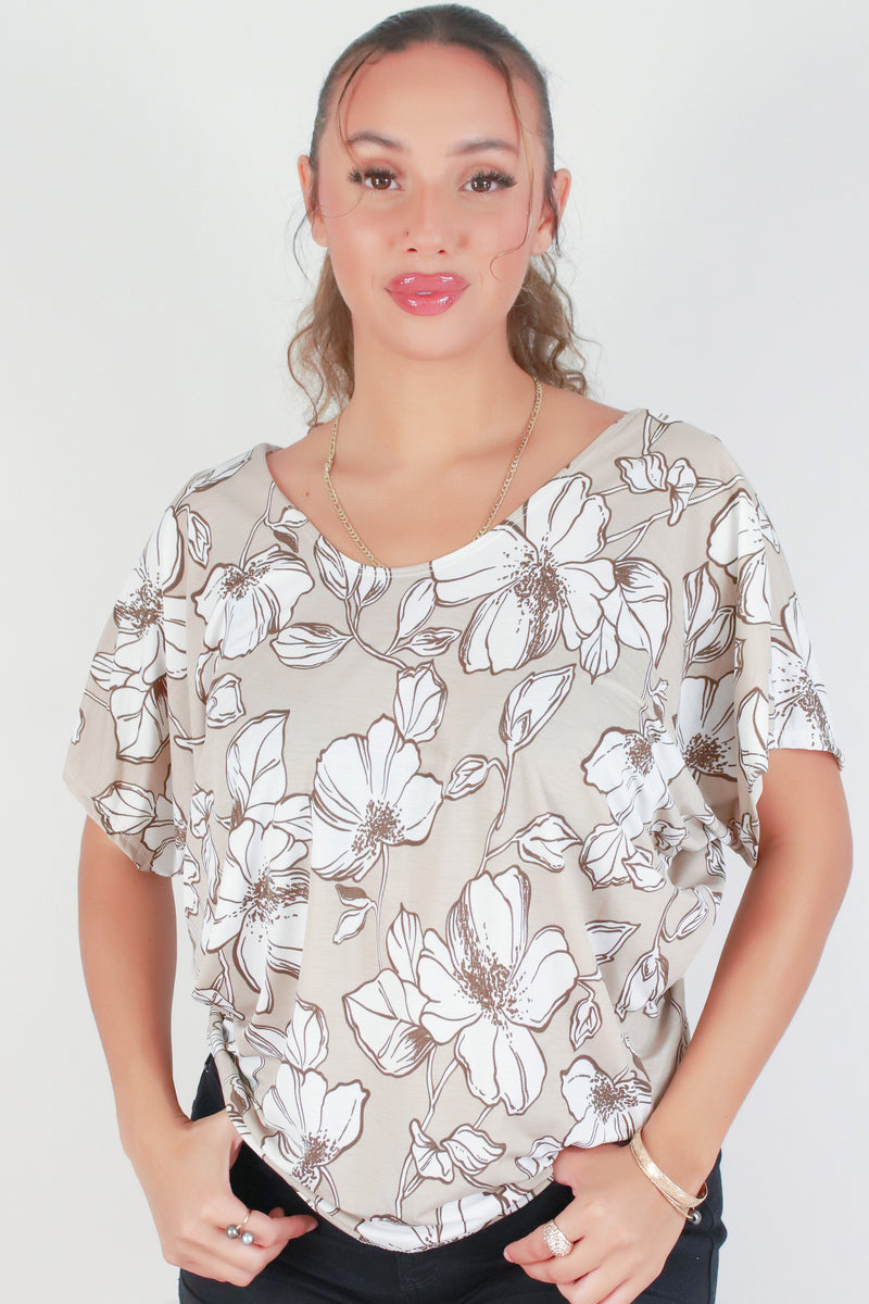 Jeans Warehouse Hawaii - SS PRINT - POPPY FLOWER DOLMAN TOP | By PAPERMOON/ B_ENVIED