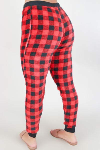 Jeans Warehouse Hawaii - PRINT KNIT PANTS - FUZZY PLAID SLEEP PANTS | By SIMEX / GRIP COLLECTIONS