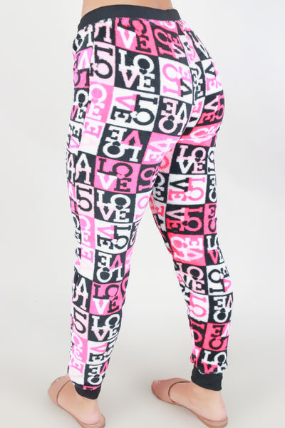 Jeans Warehouse Hawaii - PRINT KNIT PANTS - FUZZY LOVE SLEEP PLANTS | By SIMEX / GRIP COLLECTIONS