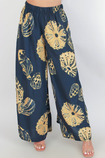 Jeans Warehouse Hawaii - PRINT WOVEN PANTS - SHELL PALAZZO PANTS | By LUZ