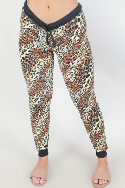 Jeans Warehouse Hawaii - PRINT KNIT PANTS - FUZZY LEOPARD SLEEP PANTS | By SIMEX / GRIP COLLECTIONS