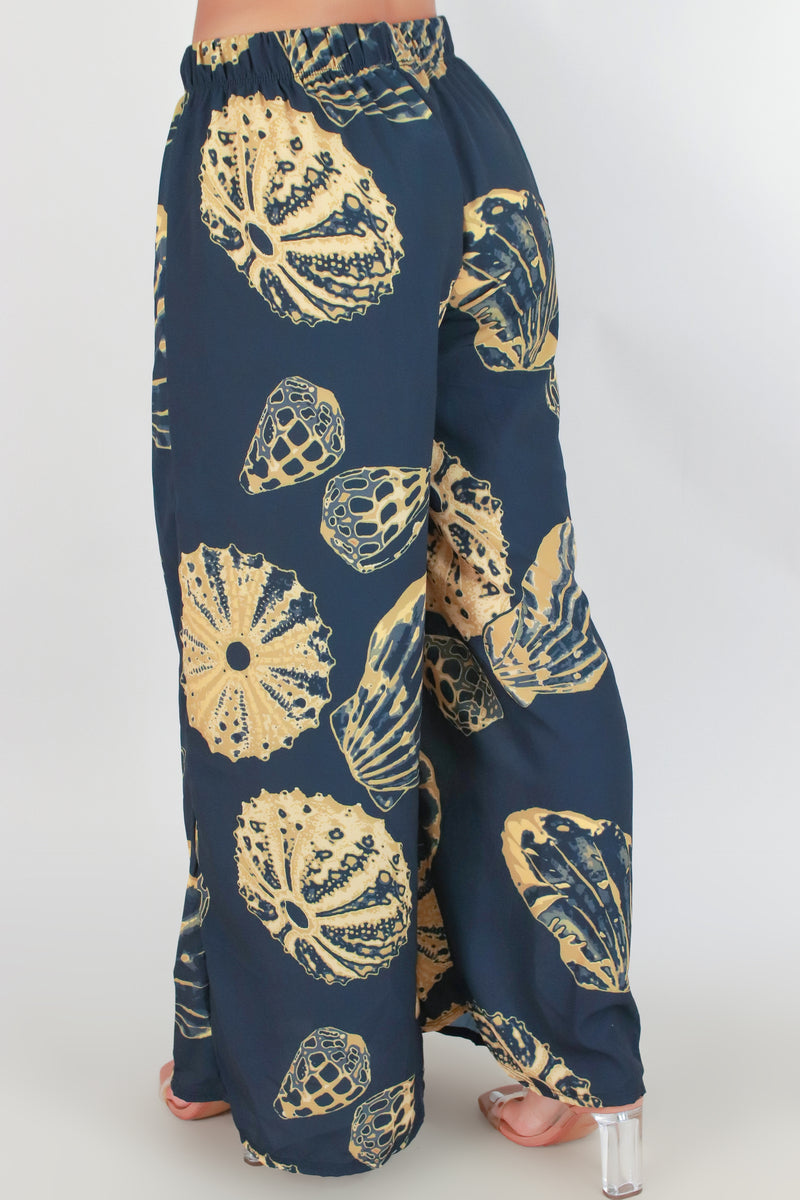 Jeans Warehouse Hawaii - PRINT WOVEN PANTS - SHELL PALAZZO PANTS | By LUZ