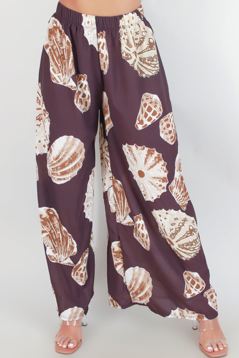 Jeans Warehouse Hawaii - PRINT WOVEN PANTS - SHELL PALAZZO PANTS | By LUZ