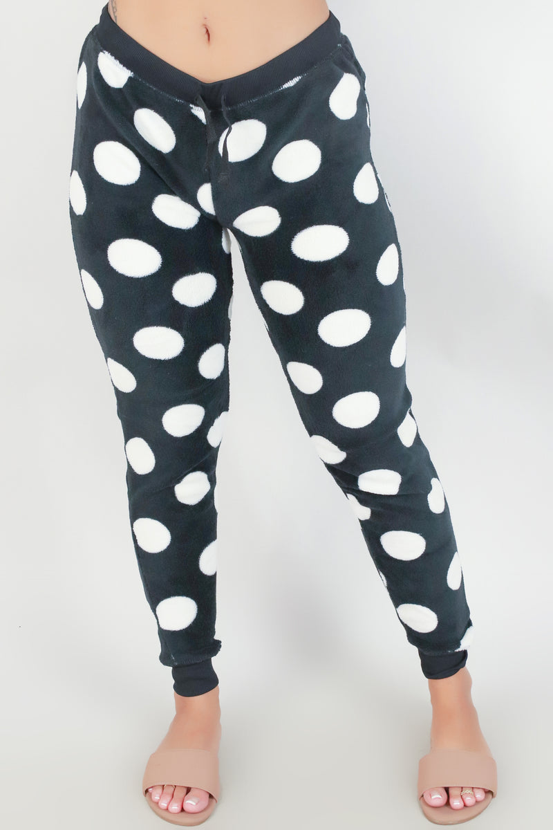 Jeans Warehouse Hawaii - PRINT KNIT PANTS - FUZZY POLKA DOT SLEEP PANTS | By SIMEX / GRIP COLLECTIONS