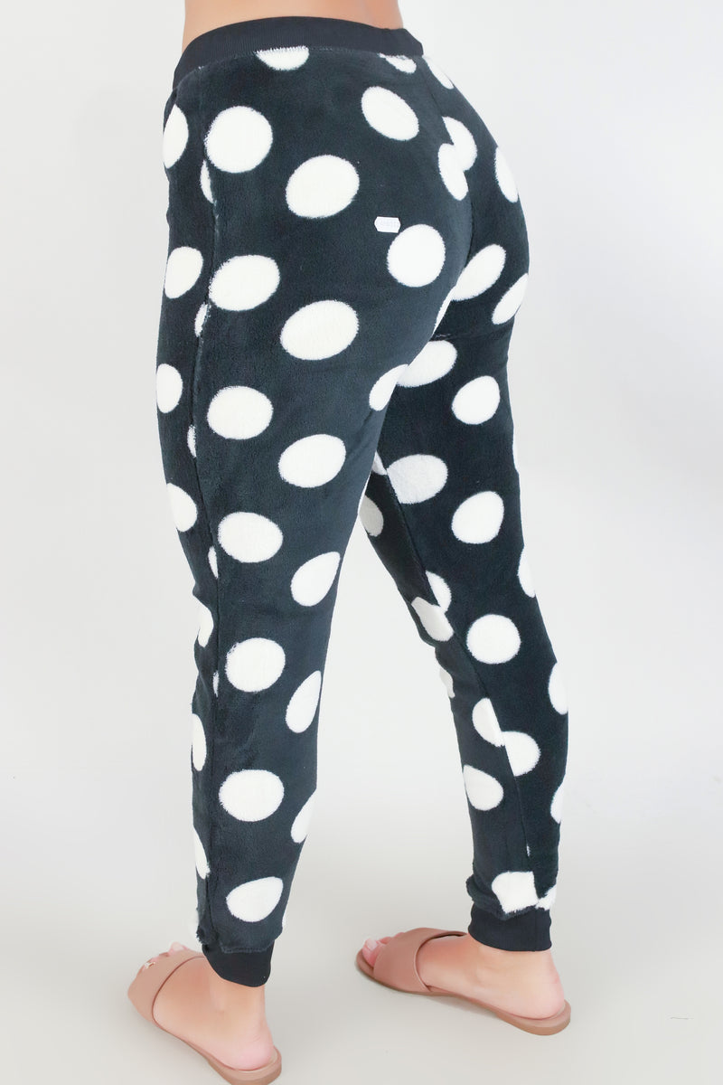 Jeans Warehouse Hawaii - PRINT KNIT PANTS - FUZZY POLKA DOT SLEEP PANTS | By SIMEX / GRIP COLLECTIONS