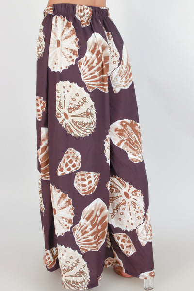 Jeans Warehouse Hawaii - PRINT WOVEN PANTS - SHELL PALAZZO PANTS | By LUZ