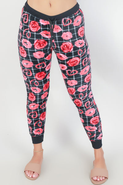 Jeans Warehouse Hawaii - PRINT KNIT PANTS - FUZZY ROSE SLEEP PANTS | By SIMEX / GRIP COLLECTIONS