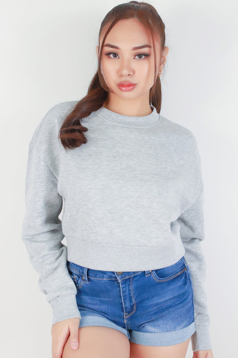 Jeans Warehouse Hawaii - SOLID LONG SLV TOPS - RIGHT ON TIME SWEATER | By ROSIO