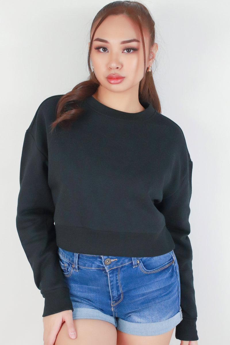 Jeans Warehouse Hawaii - SOLID LONG SLV TOPS - RIGHT ON TIME SWEATER | By ROSIO