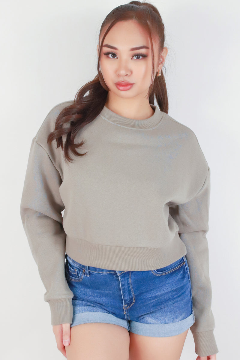 Jeans Warehouse Hawaii - SOLID LONG SLV TOPS - RIGHT ON TIME SWEATER | By ROSIO