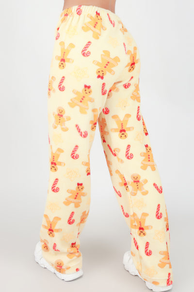 Jeans Warehouse Hawaii - PRINT KNIT PANTS - FUZZY GINGERBREAD SLEEP PANTS | By SIMEX / GRIP COLLECTIONS