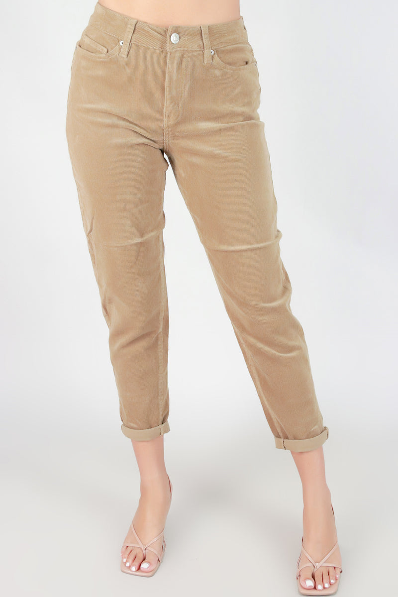 Jeans Warehouse Hawaii - SOLID WOVEN PANTS - COME CLEAN CORDUROY PANTS | By YMI JEANS