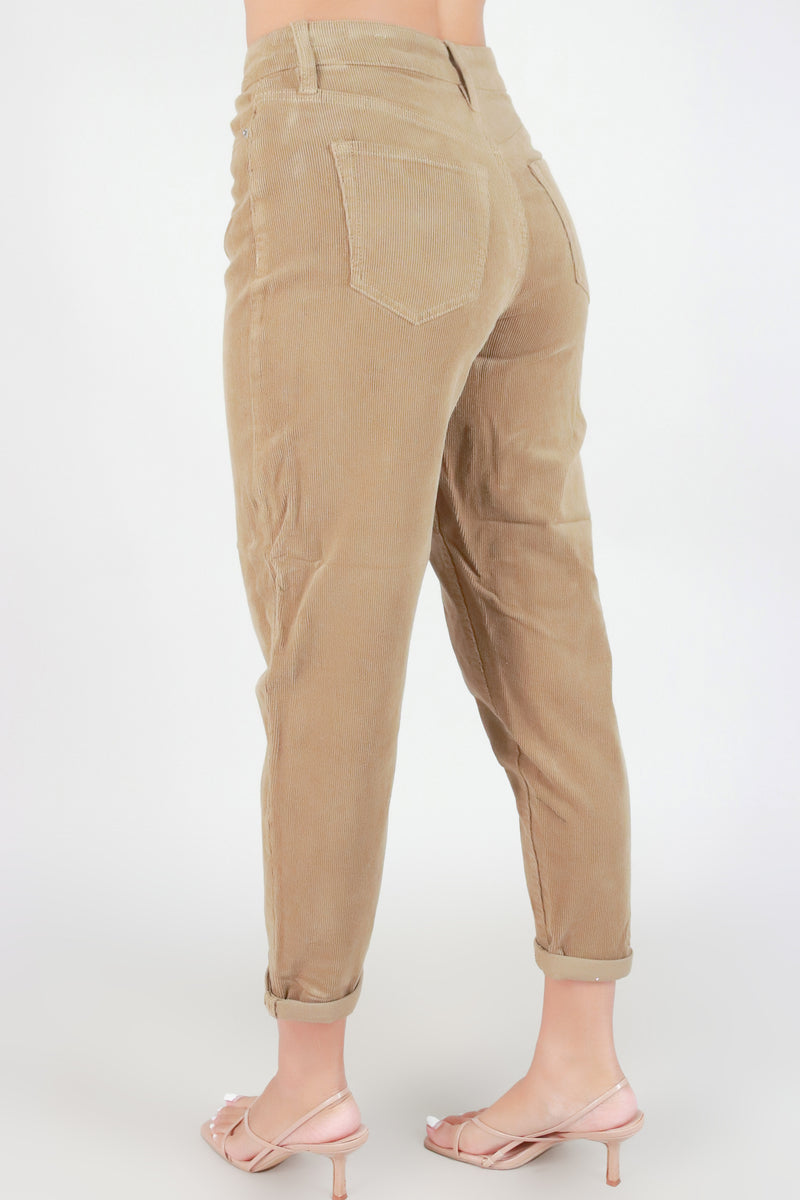 Jeans Warehouse Hawaii - SOLID WOVEN PANTS - COME CLEAN CORDUROY PANTS | By YMI JEANS