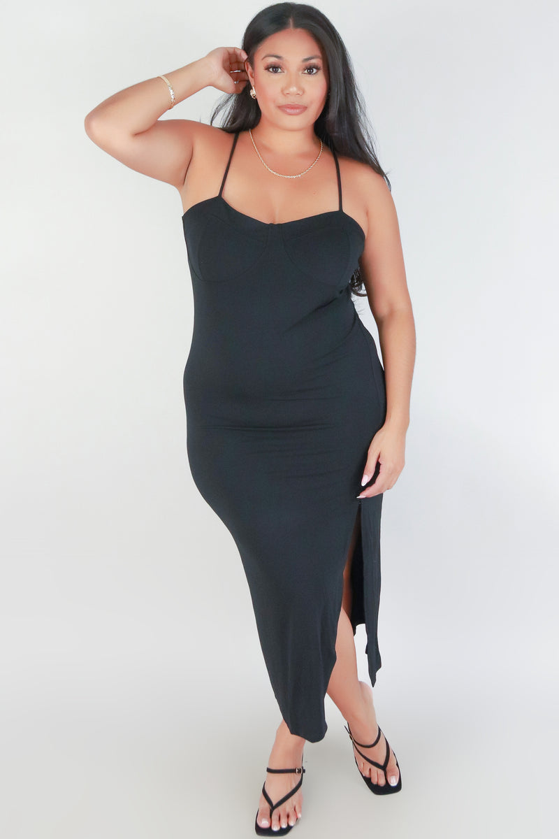 Jeans Warehouse Hawaii - PLUS PLUS SOLID KNIT DRESSES - AIN&