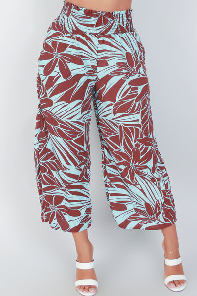 Jeans Warehouse Hawaii - PRINT WOVEN CAPRI'S - LET'S GET GOING CAPRI PANTS | By PAPERMOON/ B_ENVIED