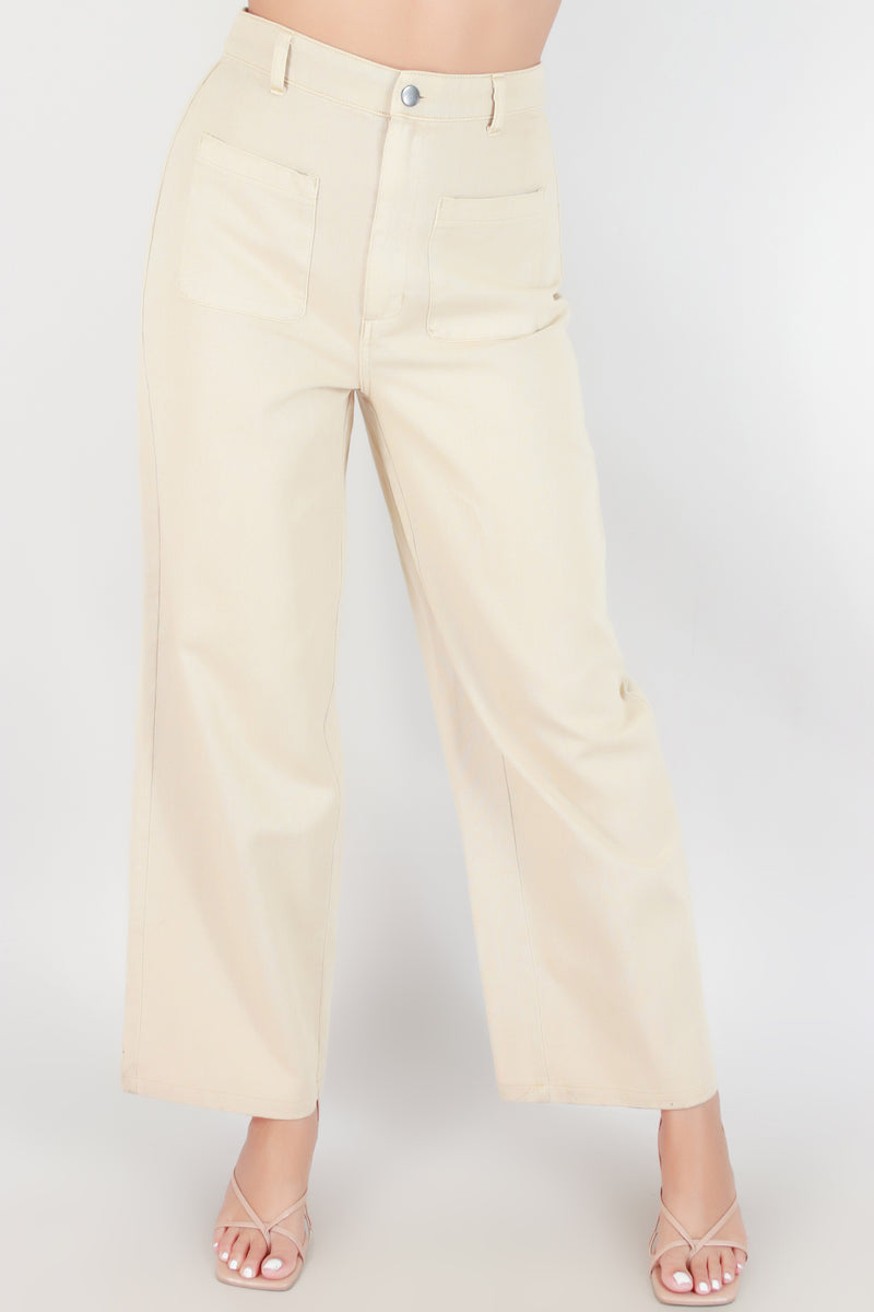 Jeans Warehouse Hawaii - SOLID WOVEN PANTS - END OF TIME PANTS | By FAVLUX