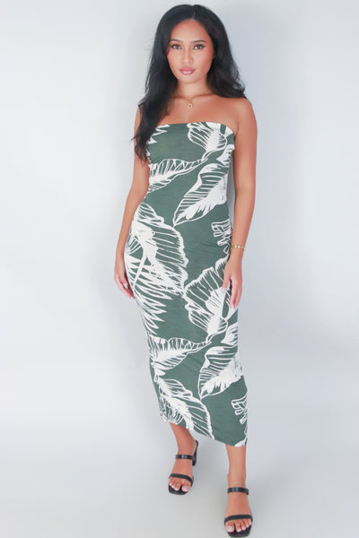 Jeans Warehouse Hawaii - TUBE LONG PRINT DRESSES - IN THE MOMENT TUBE DRESS | By PAPERMOON/ B_ENVIED