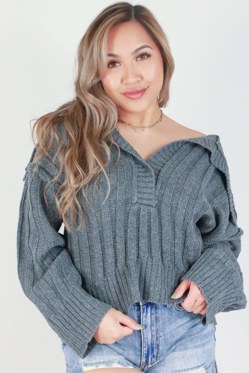 Jeans Warehouse Hawaii - SOLID SWEATERS - COZY LOVE SWEATER | By MUSTARD SEED