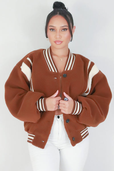 Jeans Warehouse Hawaii - OTHER JKTS - VARSITY TEDDY JACKET | By TIMING