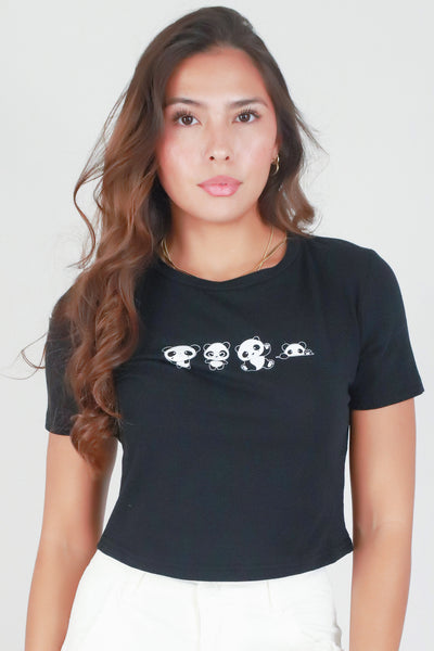 Jeans Warehouse Hawaii - S/S SCREEN - PANDA CREW BABY TEE | By 888 TRENDS CORPORATION