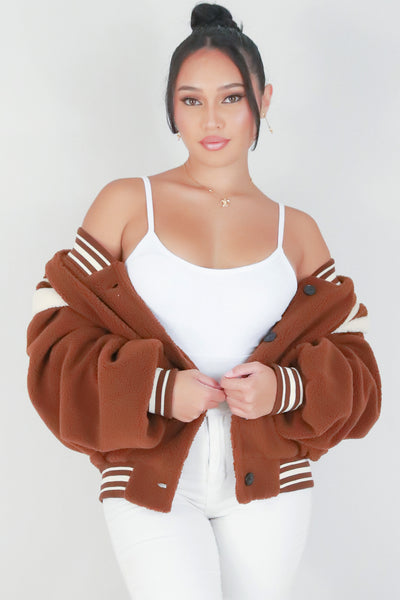 Jeans Warehouse Hawaii - OTHER JKTS - VARSITY TEDDY JACKET | By TIMING