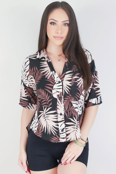 Jeans Warehouse Hawaii - S/S PRINT WOVEN CASUAL TOPS - YOU DESERVE IT TOP | By LUZ