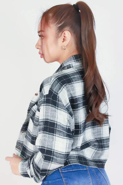 Jeans Warehouse Hawaii - L/S PRINT WOVEN CASUAL TOPS - LISTEN TO ME PLAID TOP | By STYLE MELODY