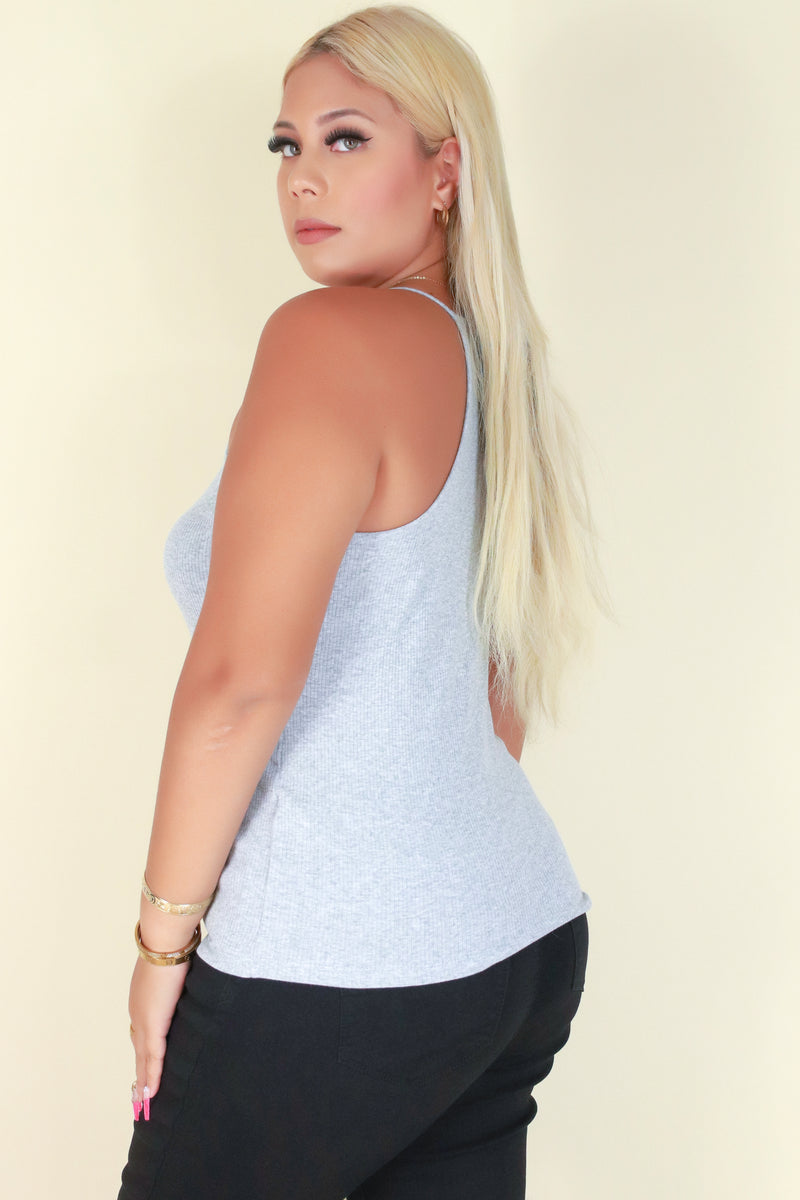 Jeans Warehouse Hawaii - PLUS BASIC RIB TANKS - FAIR GAME TOP | By AMBIANCE APPAREL