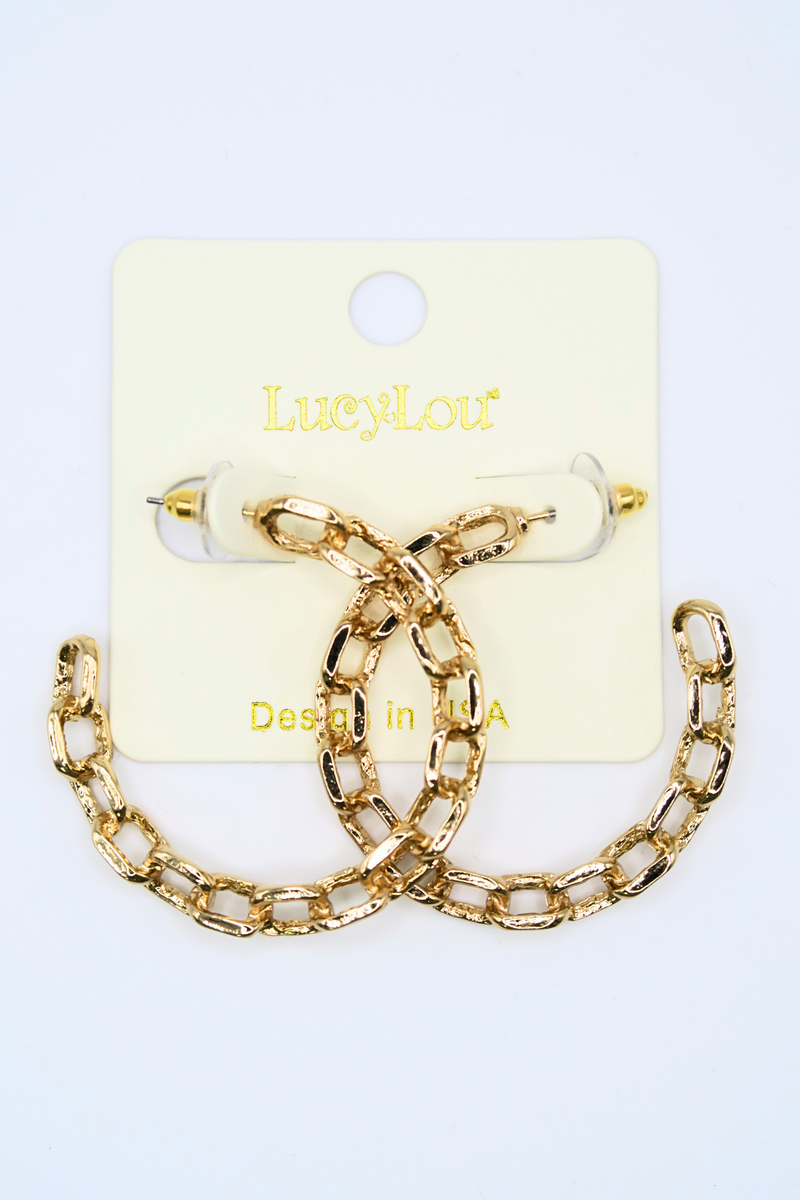 Jeans Warehouse Hawaii - BASIC HOOPS - CHAIN HOOPS | By LB COLLECTION (LB&