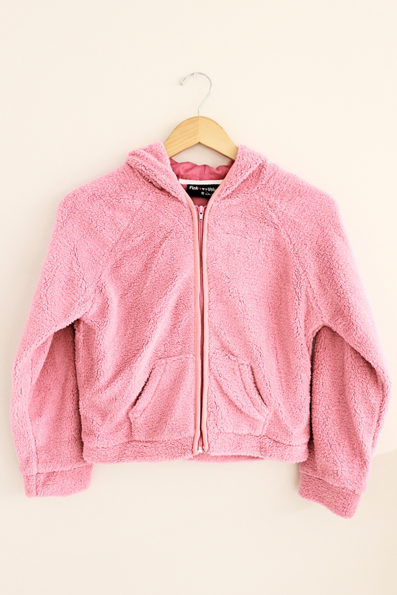 Jeans Warehouse Hawaii - JACKETS 7-16 - PINK SHERPA JACKET | KIDS SIZE 7-16 | By LORENCY & CO