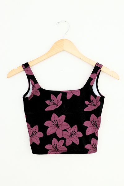 Jeans Warehouse Hawaii - S/L PRINT TOPS 2T-4T - LILY SQUARE NECK CROP TOP | KIDS SIZE 2T - 4T | By LUZ