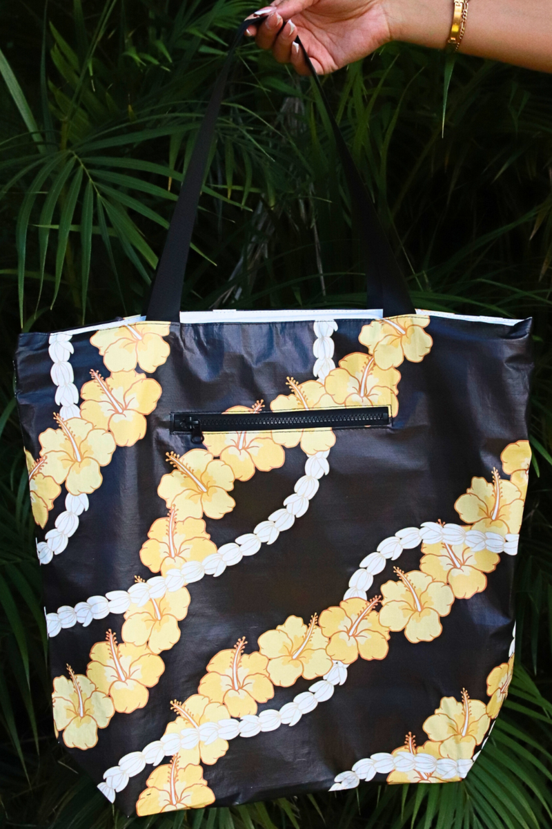 Jeans Warehouse Hawaii - TOTES - HIBISCUS PIKAKE TOTE | By GREENWELL PROMOTIONS LTD