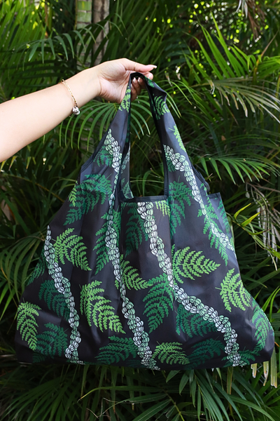 Jeans Warehouse Hawaii - TOTES - PIKAKE PALAPALAI FOLDABLE REUSABLE BAG | By GREENWELL PROMOTIONS LTD