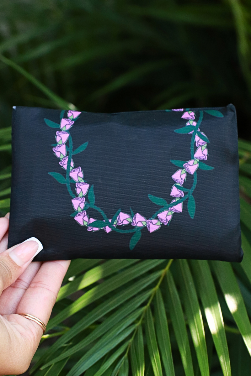 Jeans Warehouse Hawaii - TOTES - LOKELANI & TI LEAF FOLDABLE REUSABLE BAG | By GREENWELL PROMOTIONS LTD