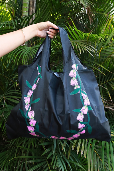 Jeans Warehouse Hawaii - TOTES - LOKELANI & TI LEAF FOLDABLE REUSABLE BAG | By GREENWELL PROMOTIONS LTD