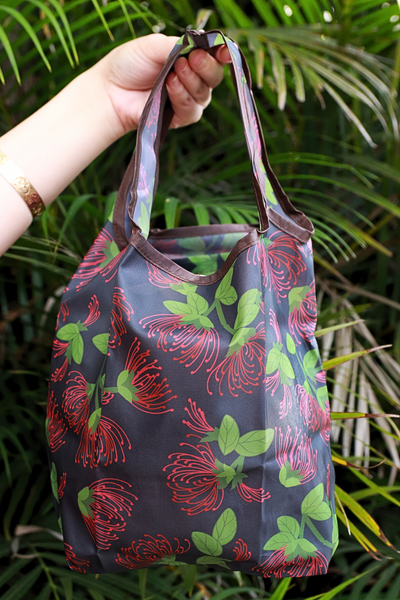 Jeans Warehouse Hawaii - TOTES - MINI OHIA LEHUA FOLDABLE REUSABLE BAG | By GREENWELL PROMOTIONS LTD