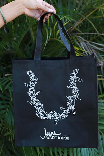 Jeans Warehouse Hawaii - RECYCLE BAGS (NEW) - LOKELANI & TI LEAF REUSABLE BAG | By GREENWELL PROMOTIONS LTD