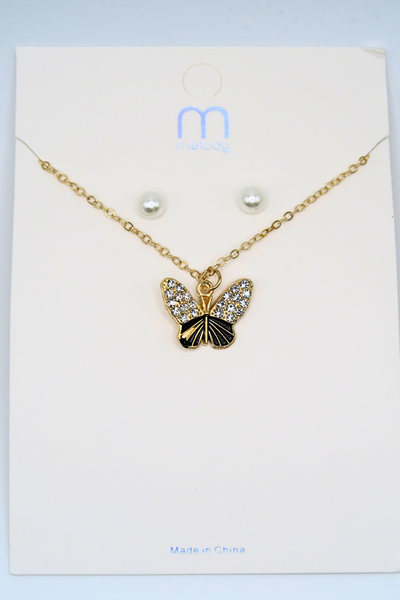 Jeans Warehouse Hawaii - NECKLACE SHORT PENDANT - BUTTERFLY NECKLACE SET | By ODIN FASHION CORP