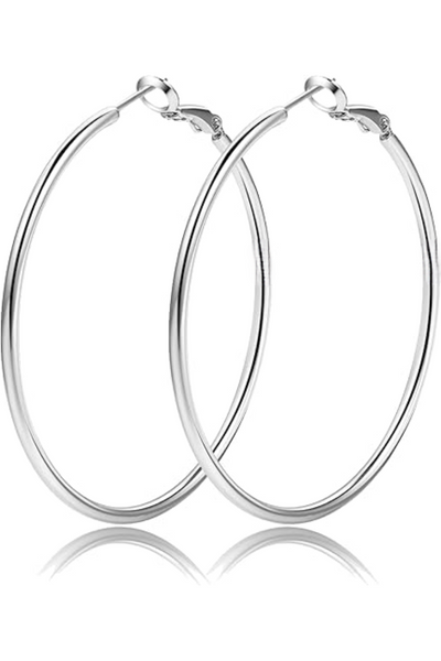 Jeans Warehouse Hawaii - BASIC HOOPS - SMALL THIN SILVER HOOPS | By DUELLE FASHION INC