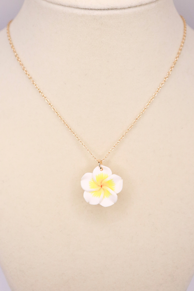 Jeans Warehouse Hawaii - NECKLACE SHORT PENDANT - PLUMERIA NECKLACE | By PRINCE CO